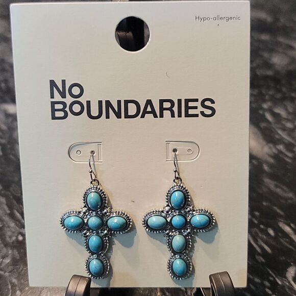 NEW BRAND NO BOUNDARIES WESTERN JEWELRY BOHO VINTAGE  TURQUOI EARRINGS - Picture 2 of 14